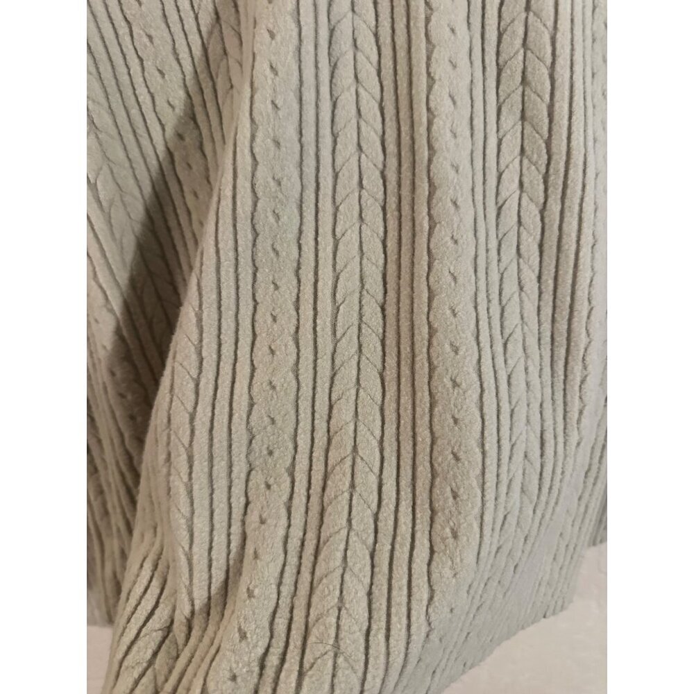 Y Philosophy Dark Taupe Cable Knit Fisherman Style Long Sleeved Crewneck Sweater - Picture 6 of 10
